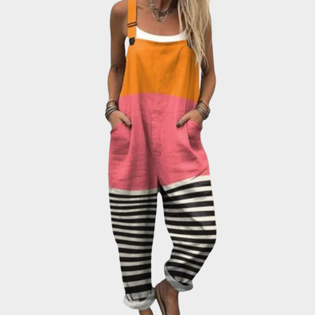 Warren | Elegant Multicolor Patch Jumpsuit