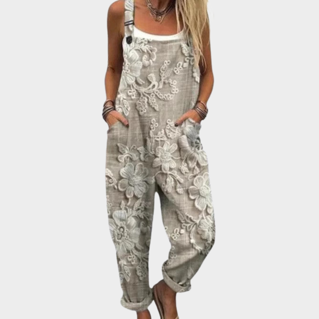 Warren | Elegant Floral Art Jumpsuit