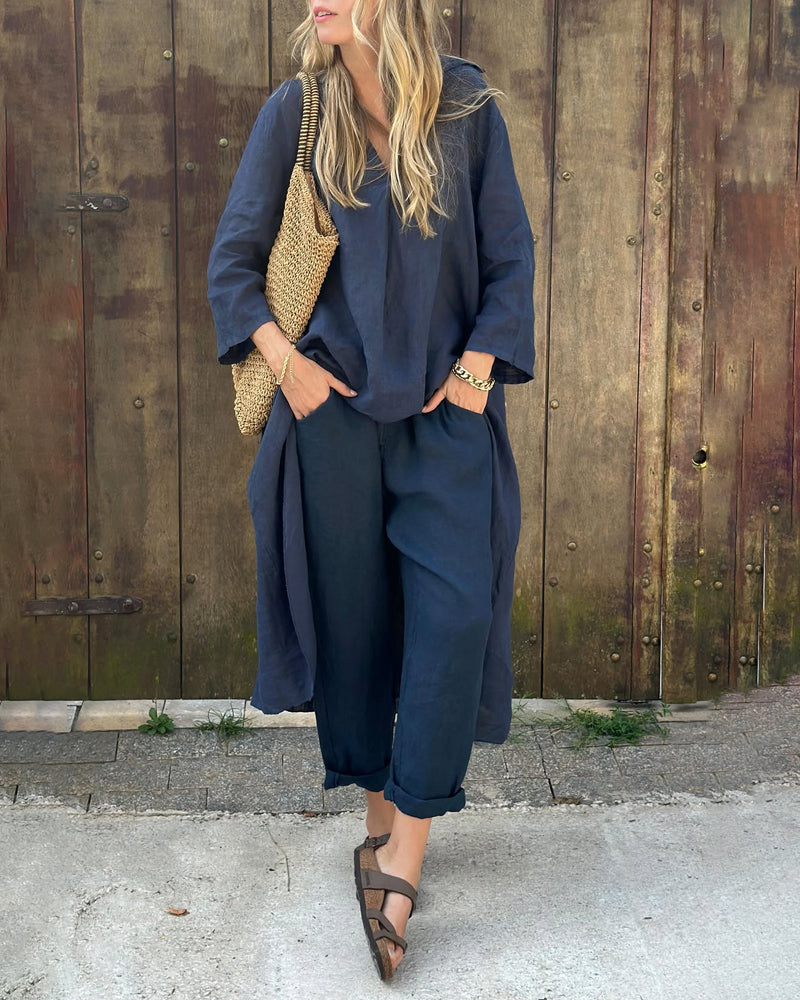 Warren | Elegant Loose V-Neck Set