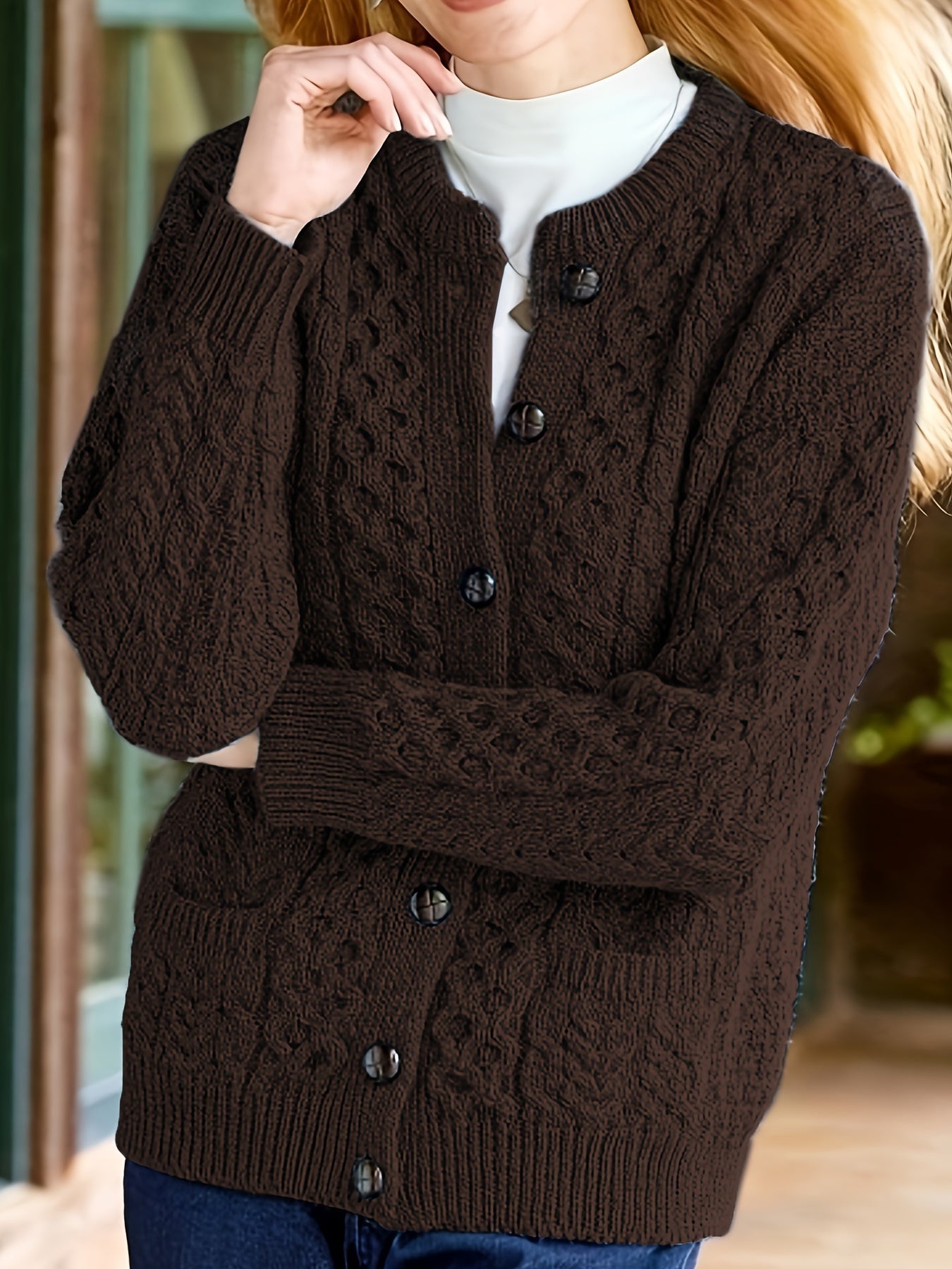 Warren | Textured Button-Front Cardigan