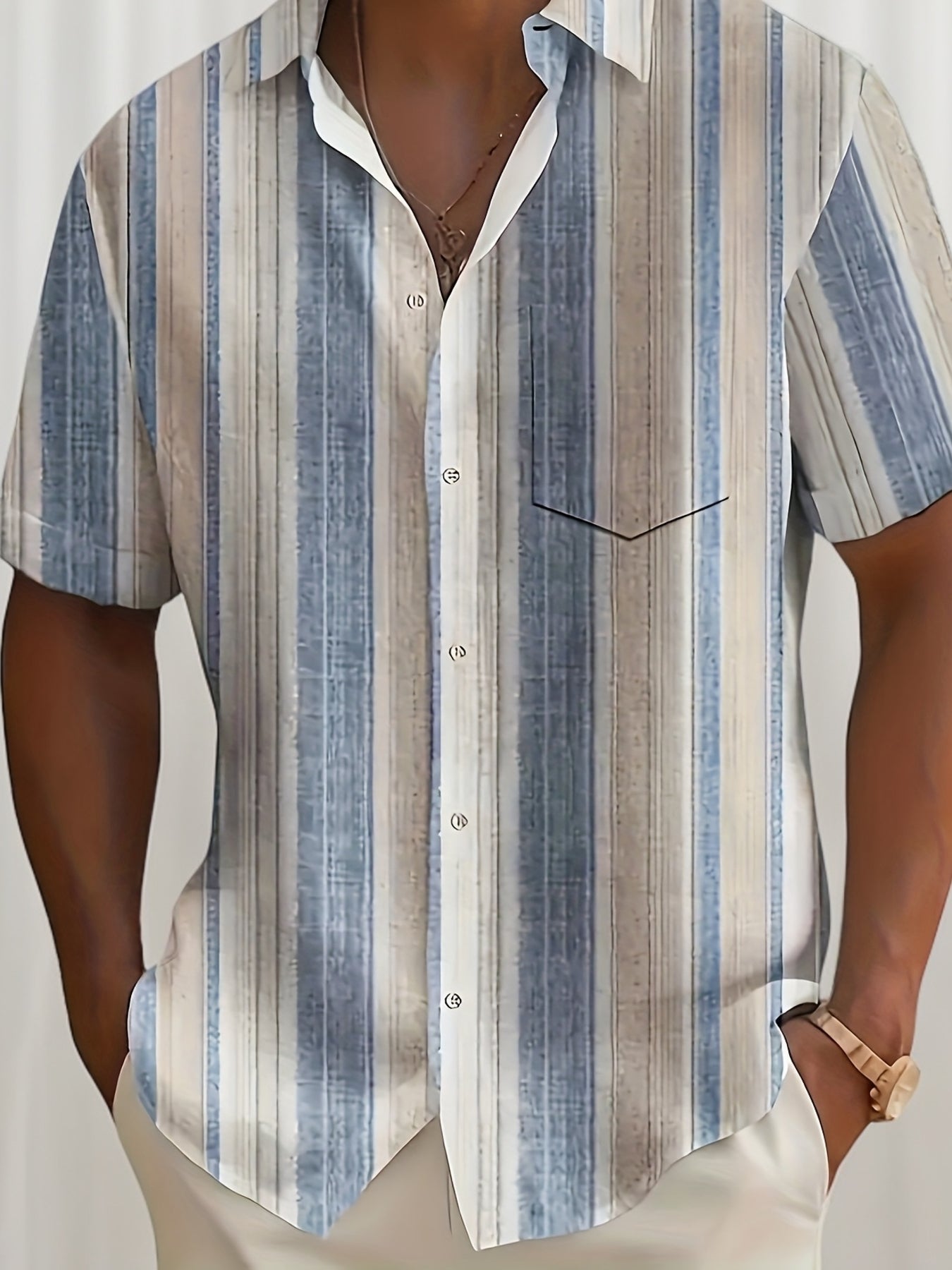 Warren | Coastal Striped Short Sleeve Shirt