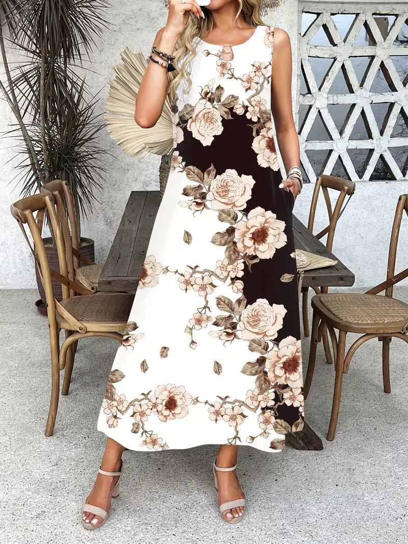 Warren | Casual Floral Print Pocket Dress