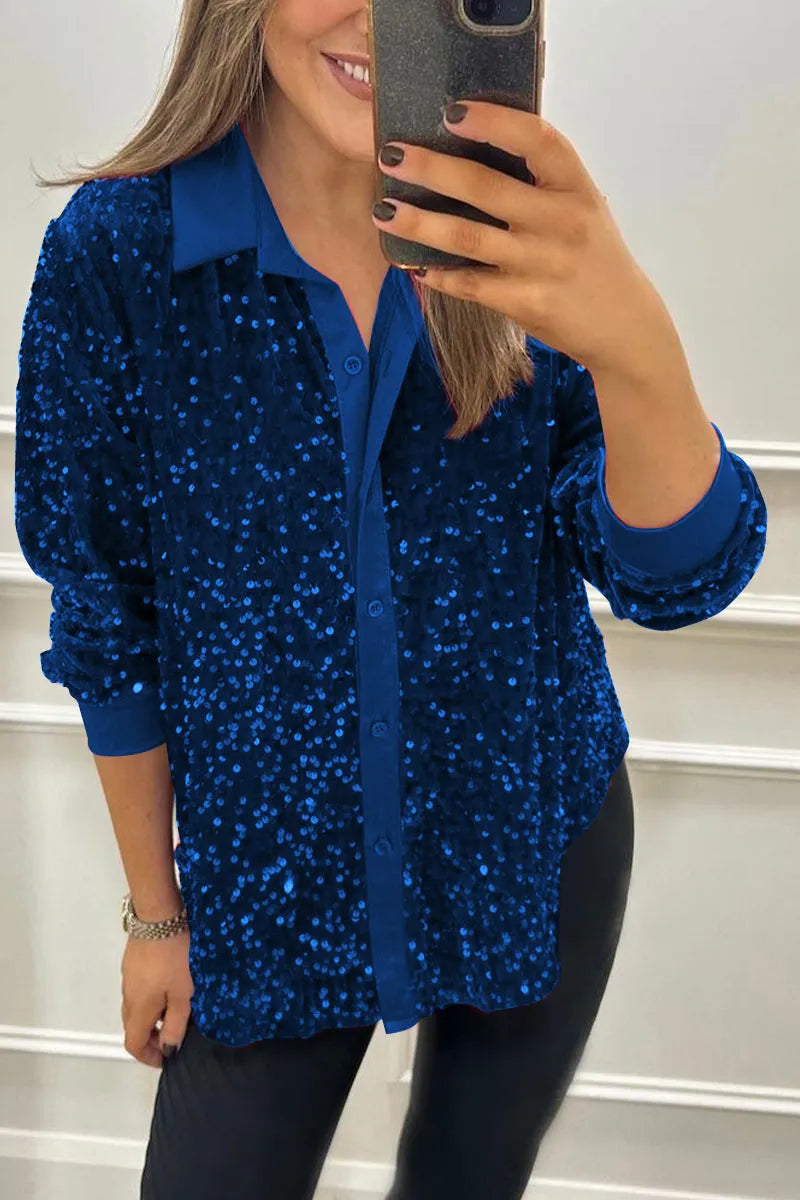 Warren | Elegant Shimmer Collared Shirt