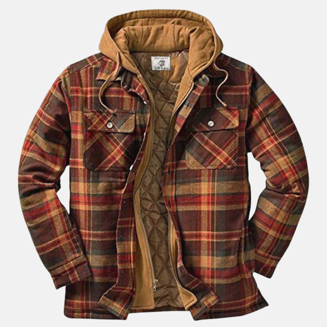 Warren | Rugged Checked Hooded Jacket