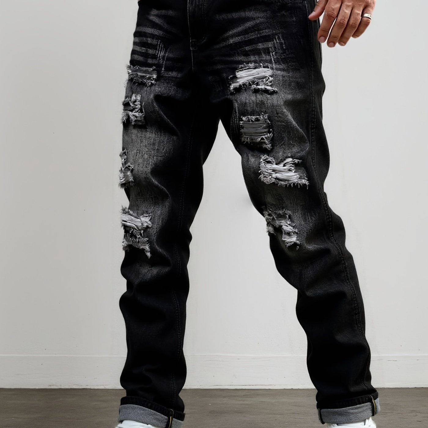 Warren | Rugged Distressed Straight Jeans