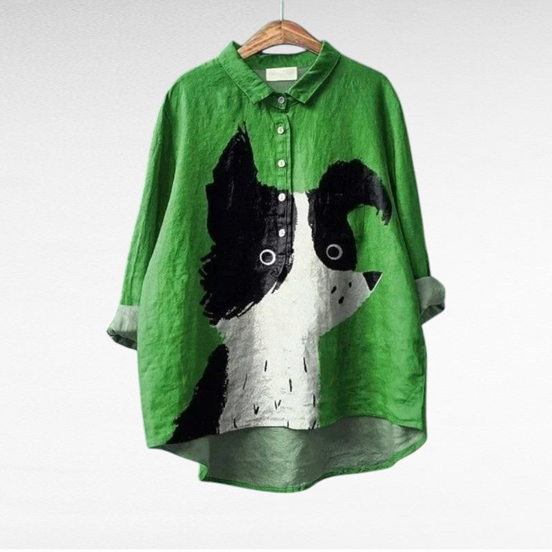 Warren | Classic Vintage-Chic Dog Blouse