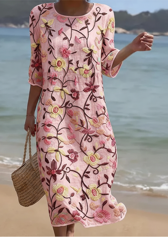 Warren | Floral Pink Wrap Dress