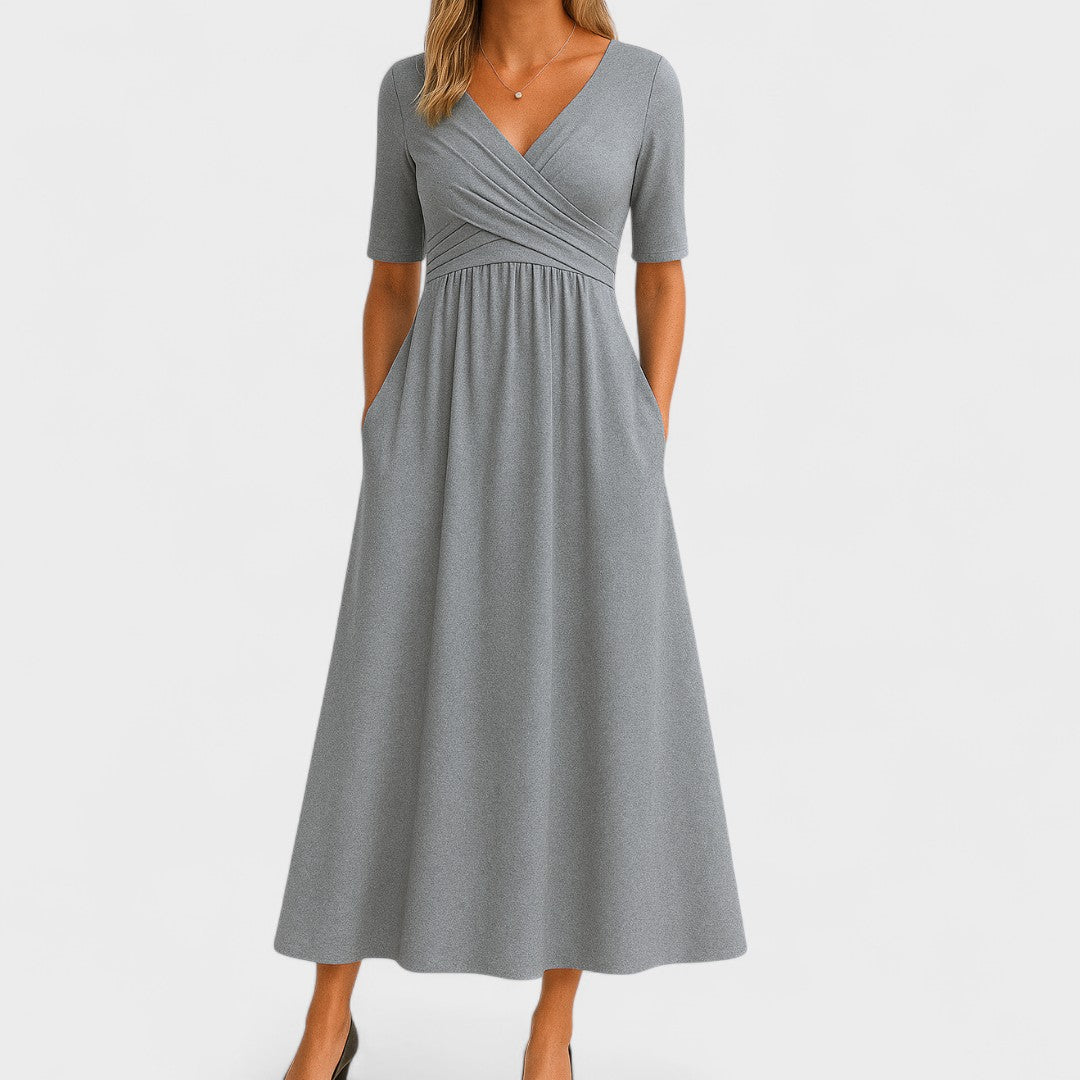 Warren | Casual V-Neck Midi Dress
