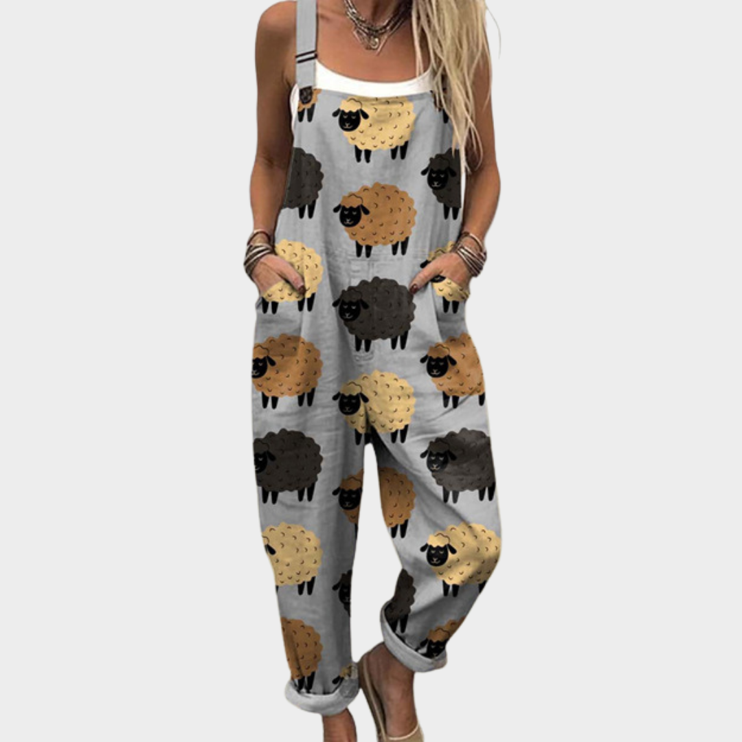 Warren | Classic Gray Sheep Art Jumpsuit