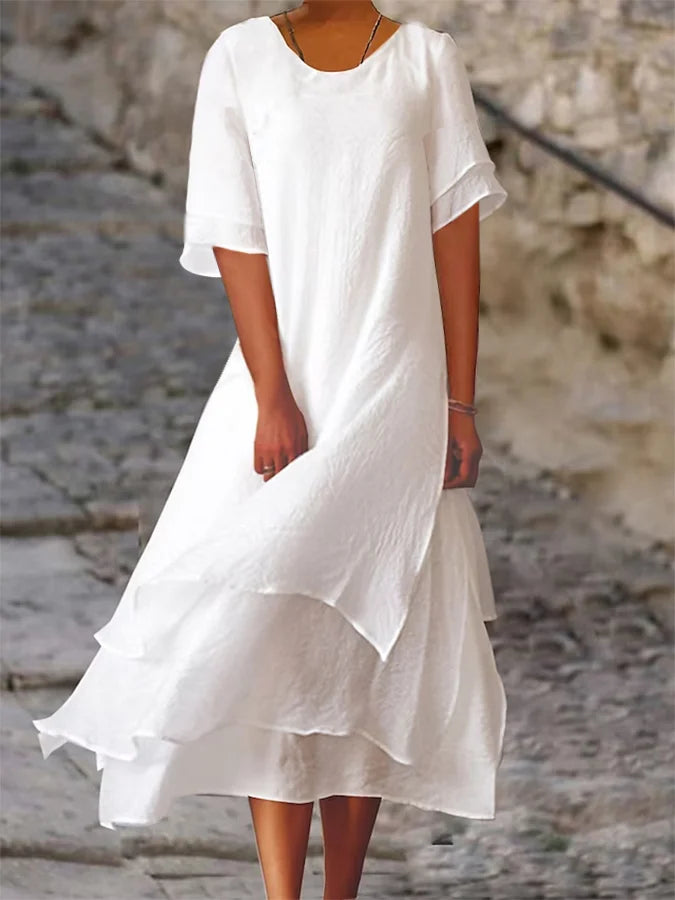 Warren | Flowing Layered Midi Dress