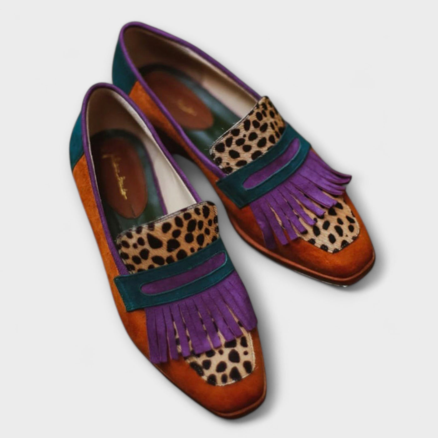 Warren | Stylish Multicolour Leopard-Print Loafer