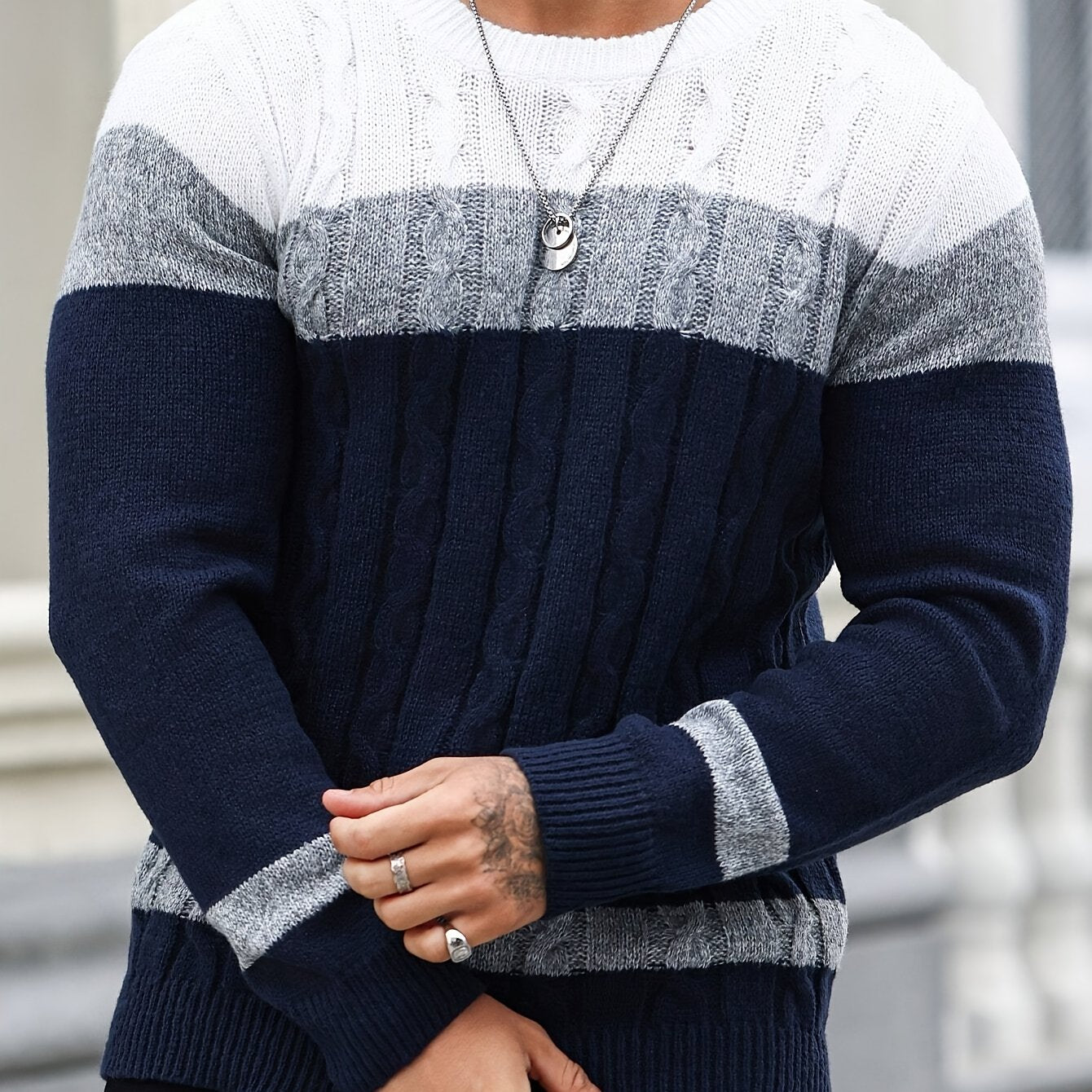Warren | Textured Cable-Knit Jumper
