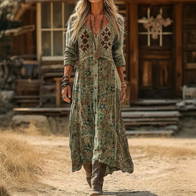 Warren | Stylish Vintage Long Sleeve Casual Dress
