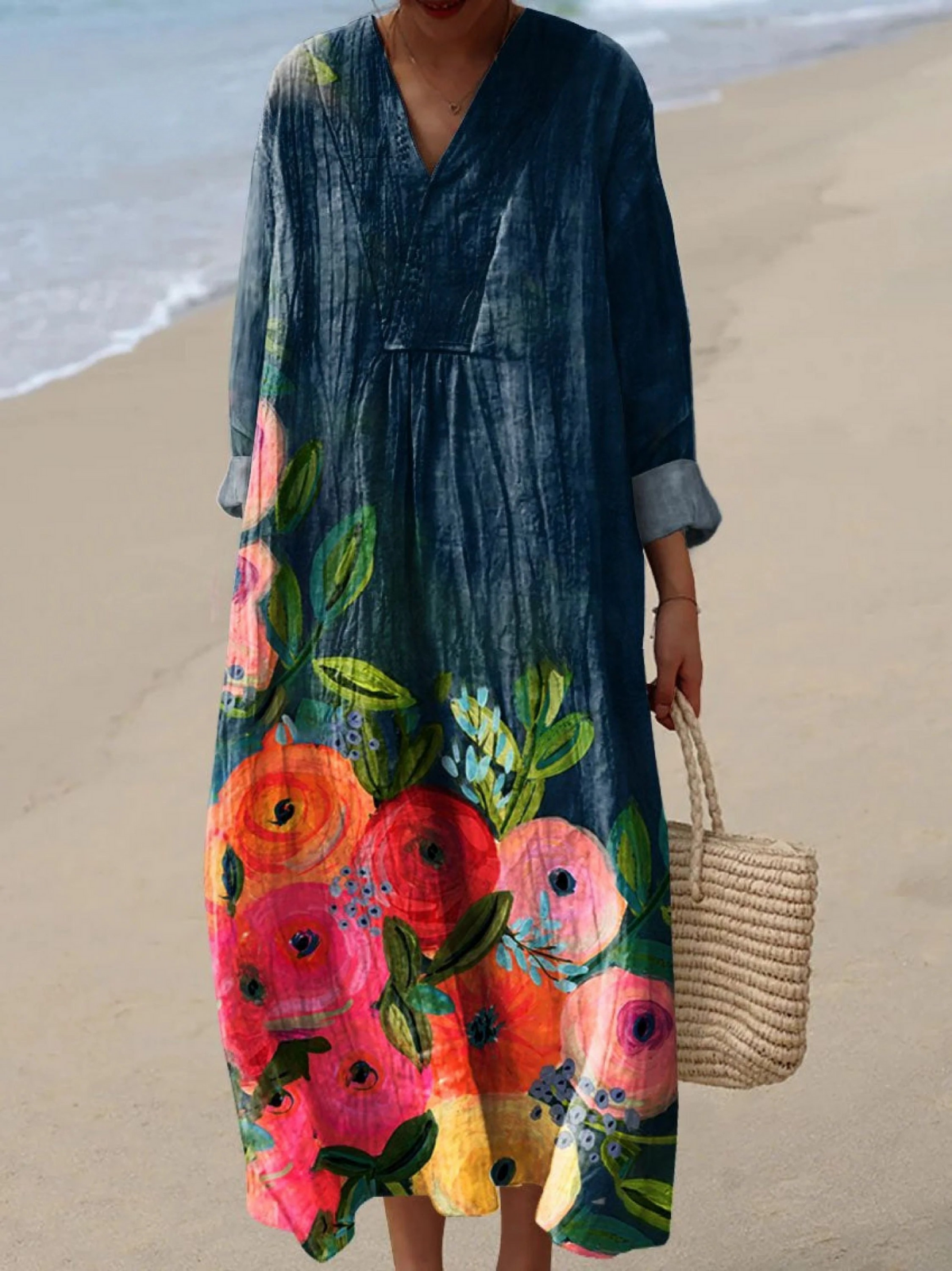 Warren | Stylish Flower Art Print Dress