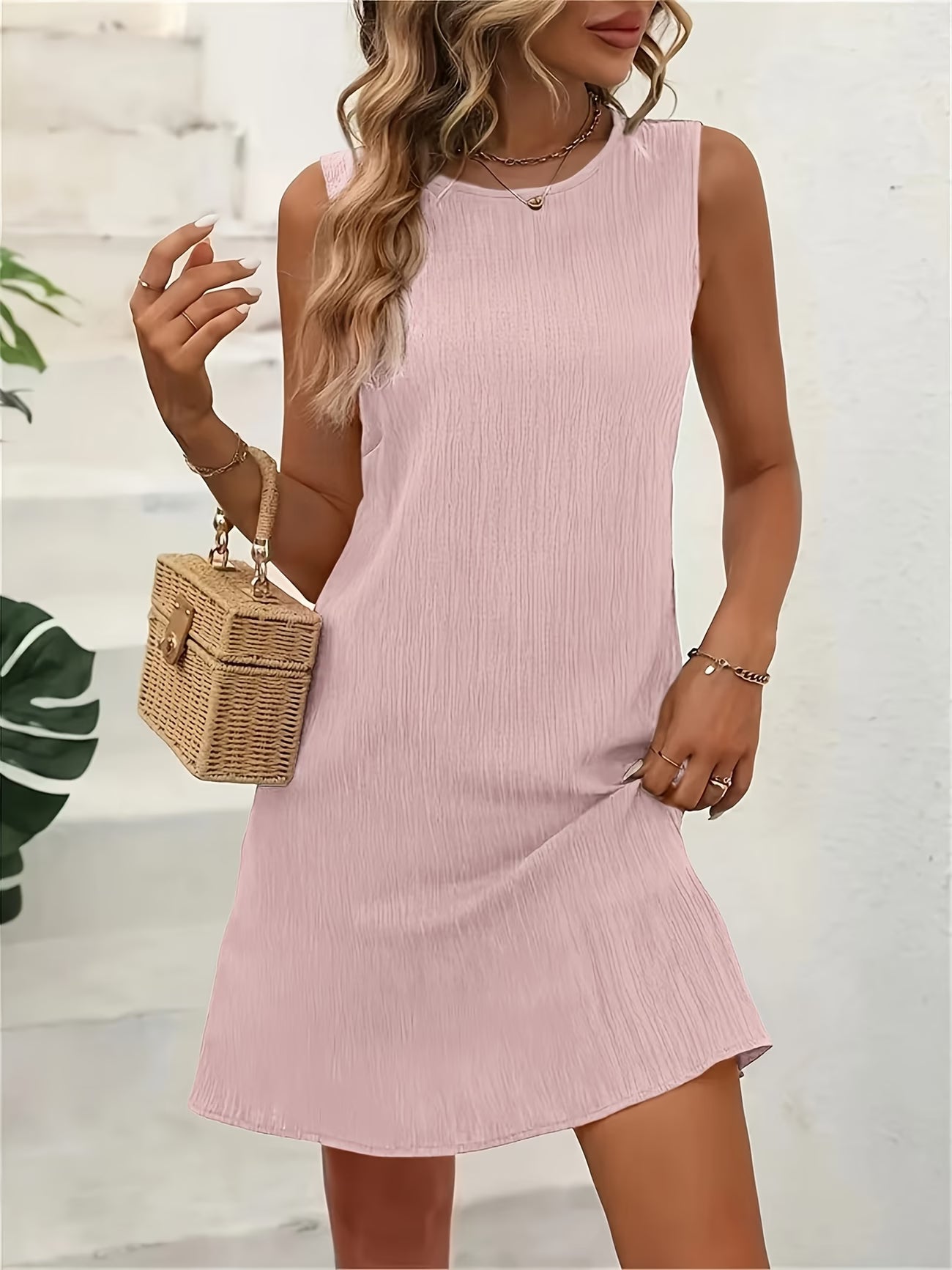 Warren | Casual Round Neck Sleeveless Dress