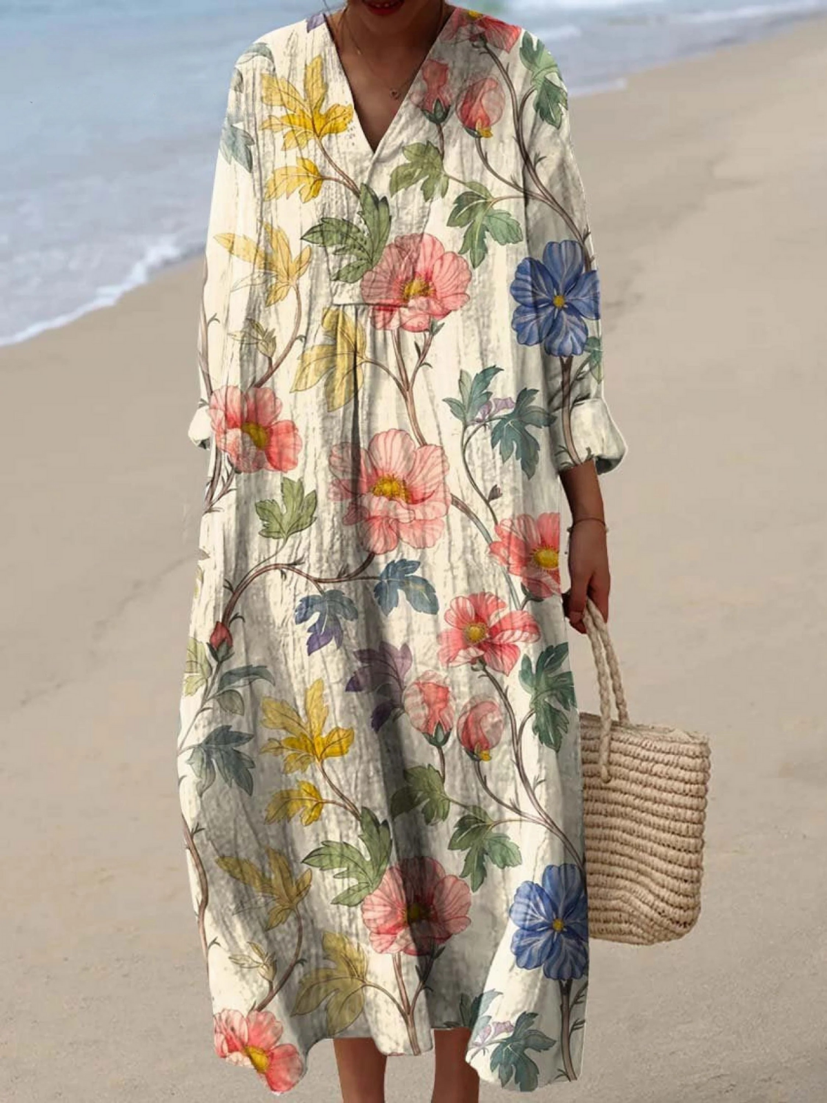 Warren | Vintage Floral Art Print Dress