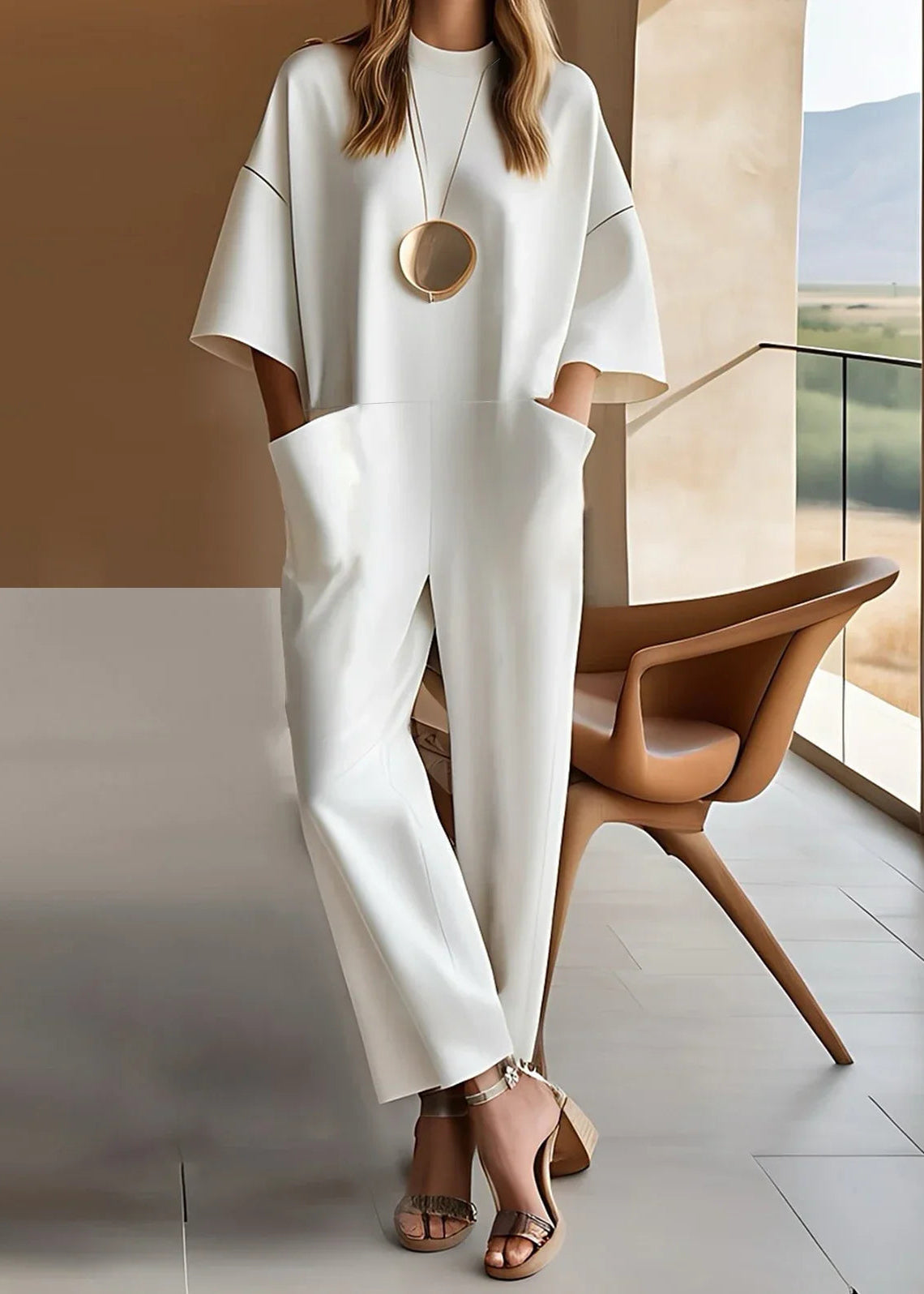 Warren | Elegant Wide Sleeve Pocket Jumpsuit