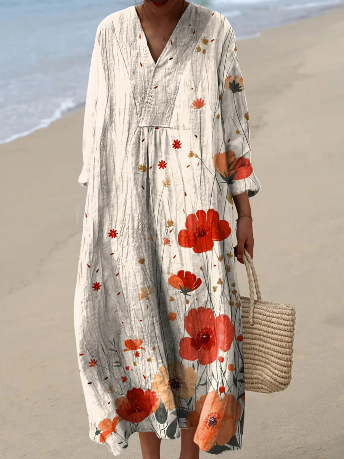 Warren | Stylish Floral Pattern Art Print Dress