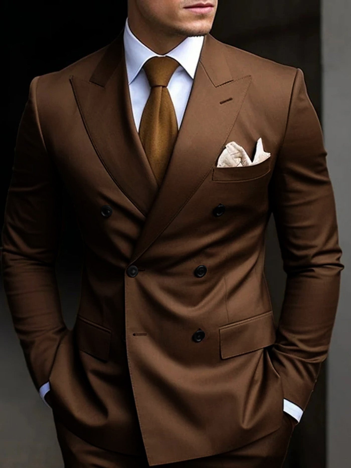 Warren | Classic Tailored Fit Double Breasted 2 Pieces Suit