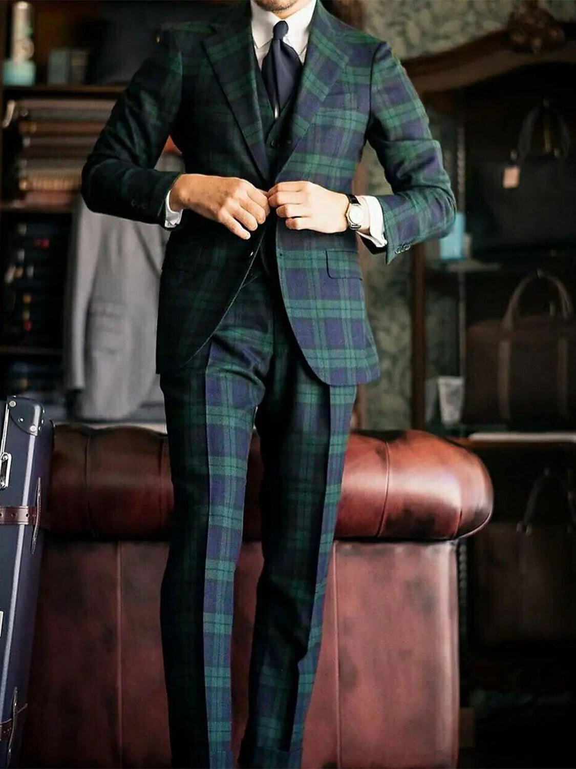 Warren | Stylish Single Breasted Two-buttons 3 Piece Suit
