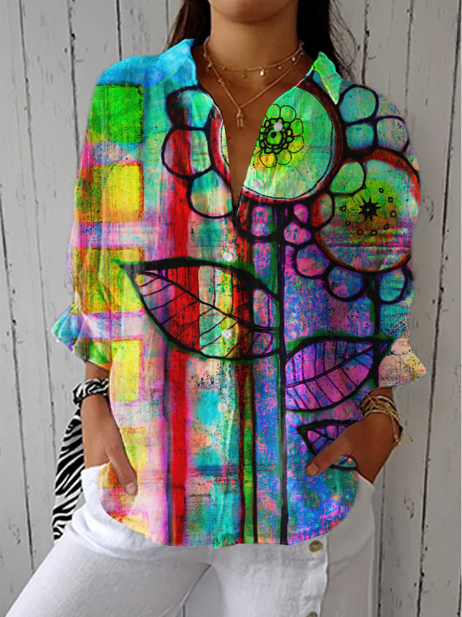 Warren | Stylish Multicolor Artistic Blouse