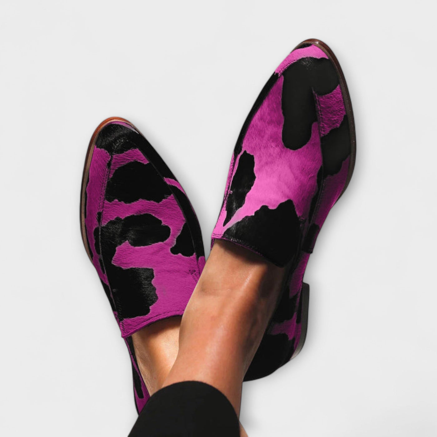 Warren | Classic Cow Print Loafers