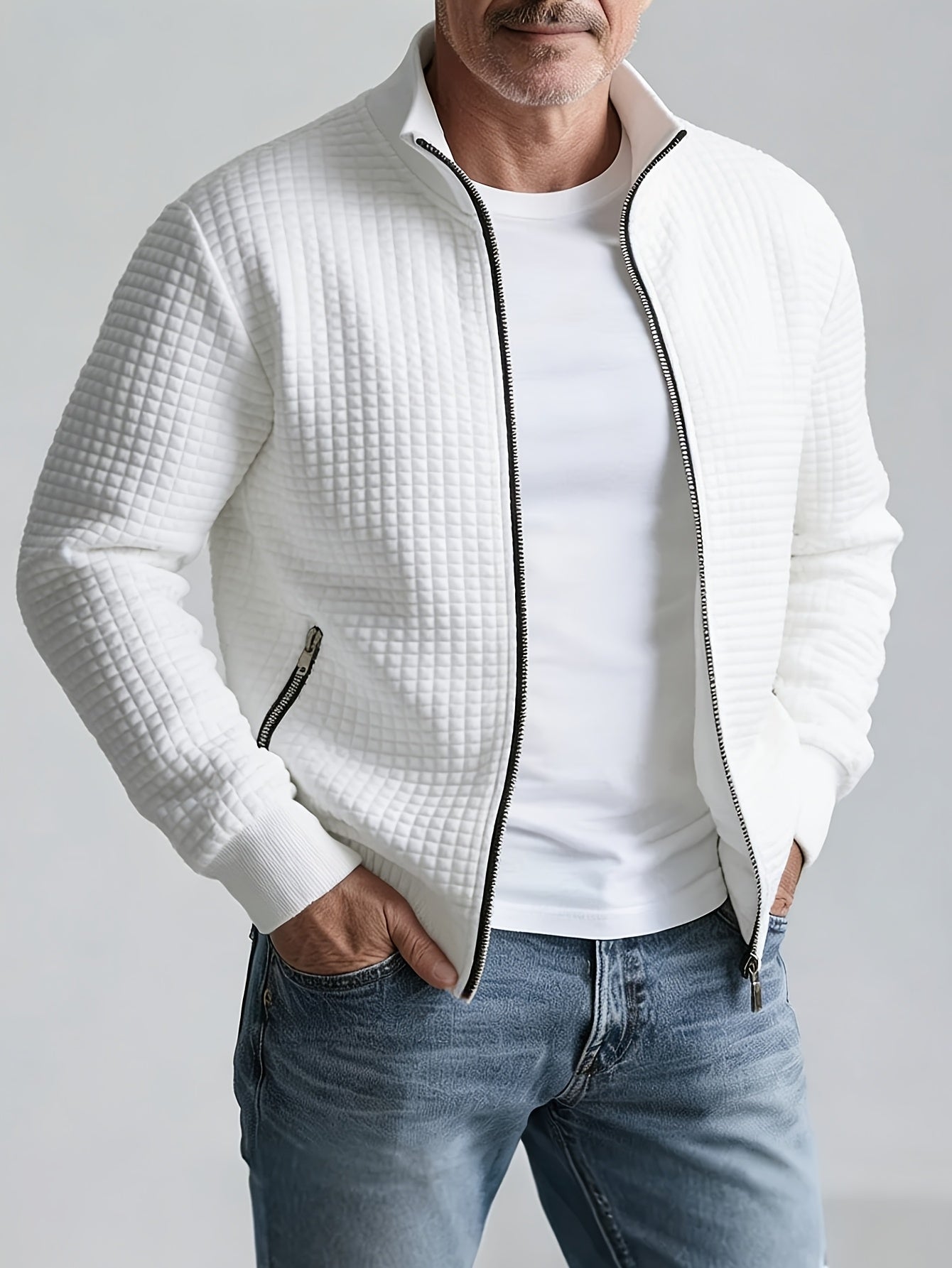 Warren | Textured Stand-Collar Jacket