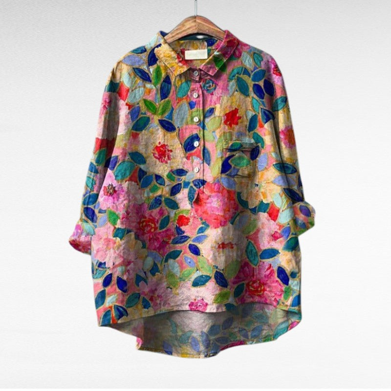 Warren | Classic Floral Long Sleeve Blouse