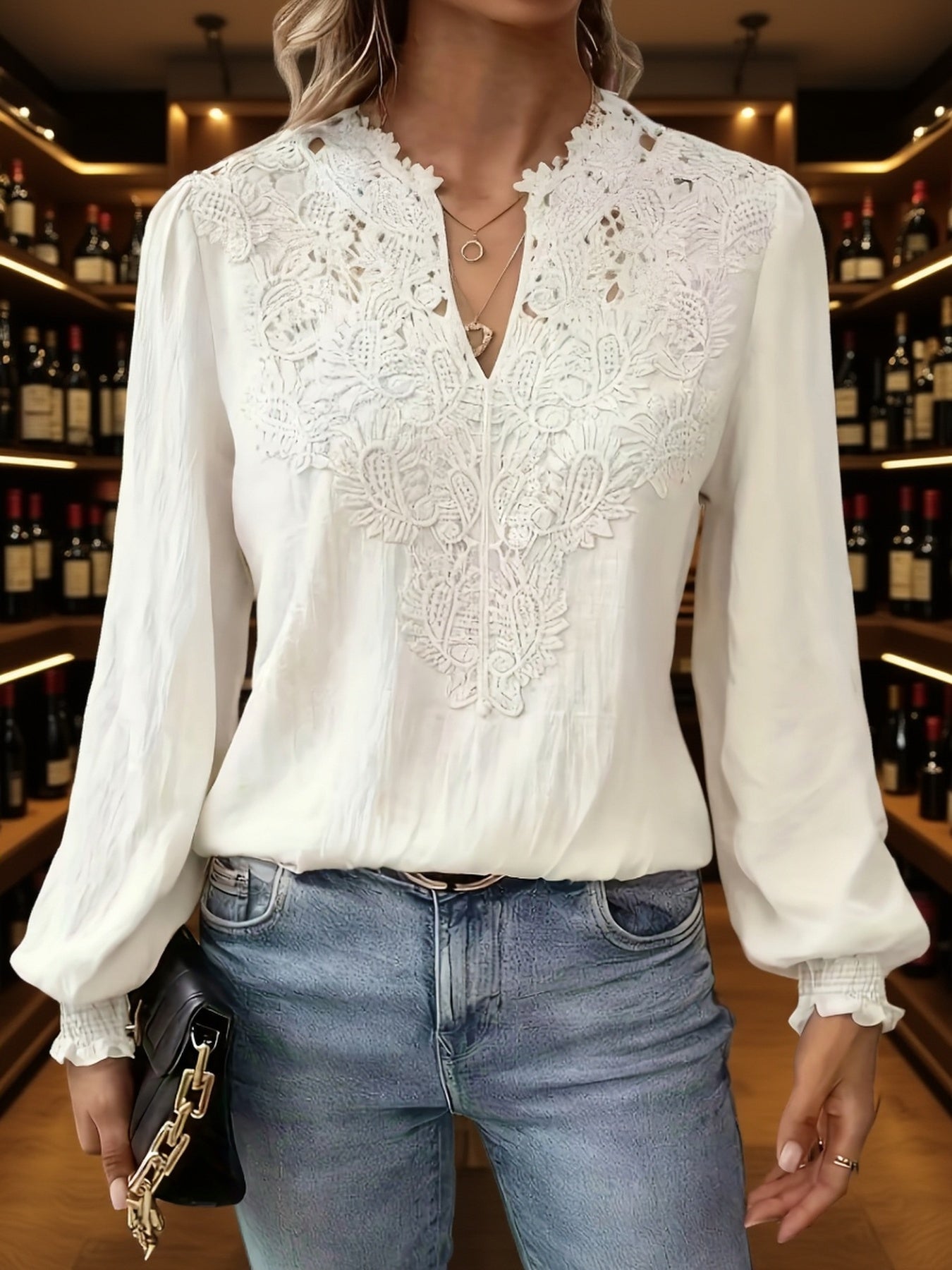 Warren | Refined Lace-Detail Blouse