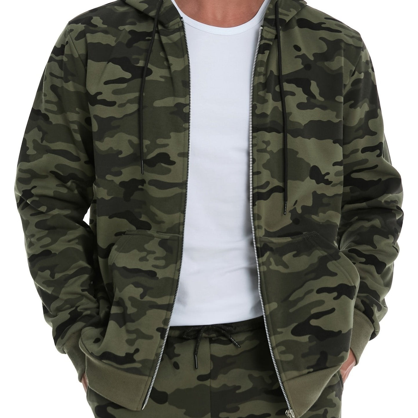 Warren | Camouflage Zip-Up Hoodie
