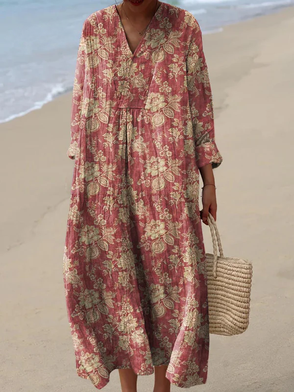 Warren | Vintage Floral Art Print Dress