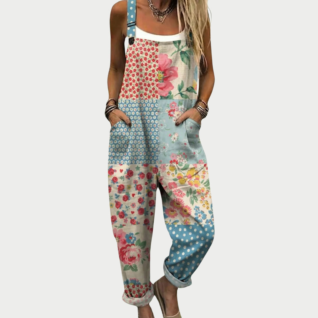 Warren | Stylish Multi Floral Patch Jumpsuit