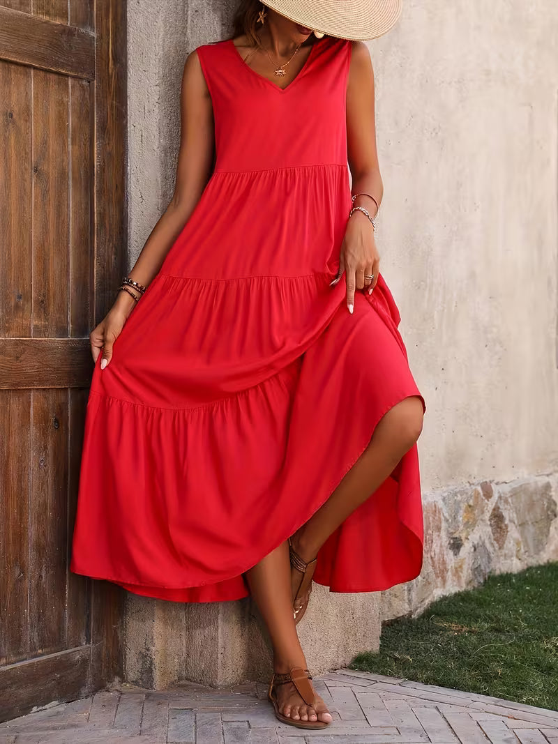 Warren | Sleeveless Tiered Maxi Dress
