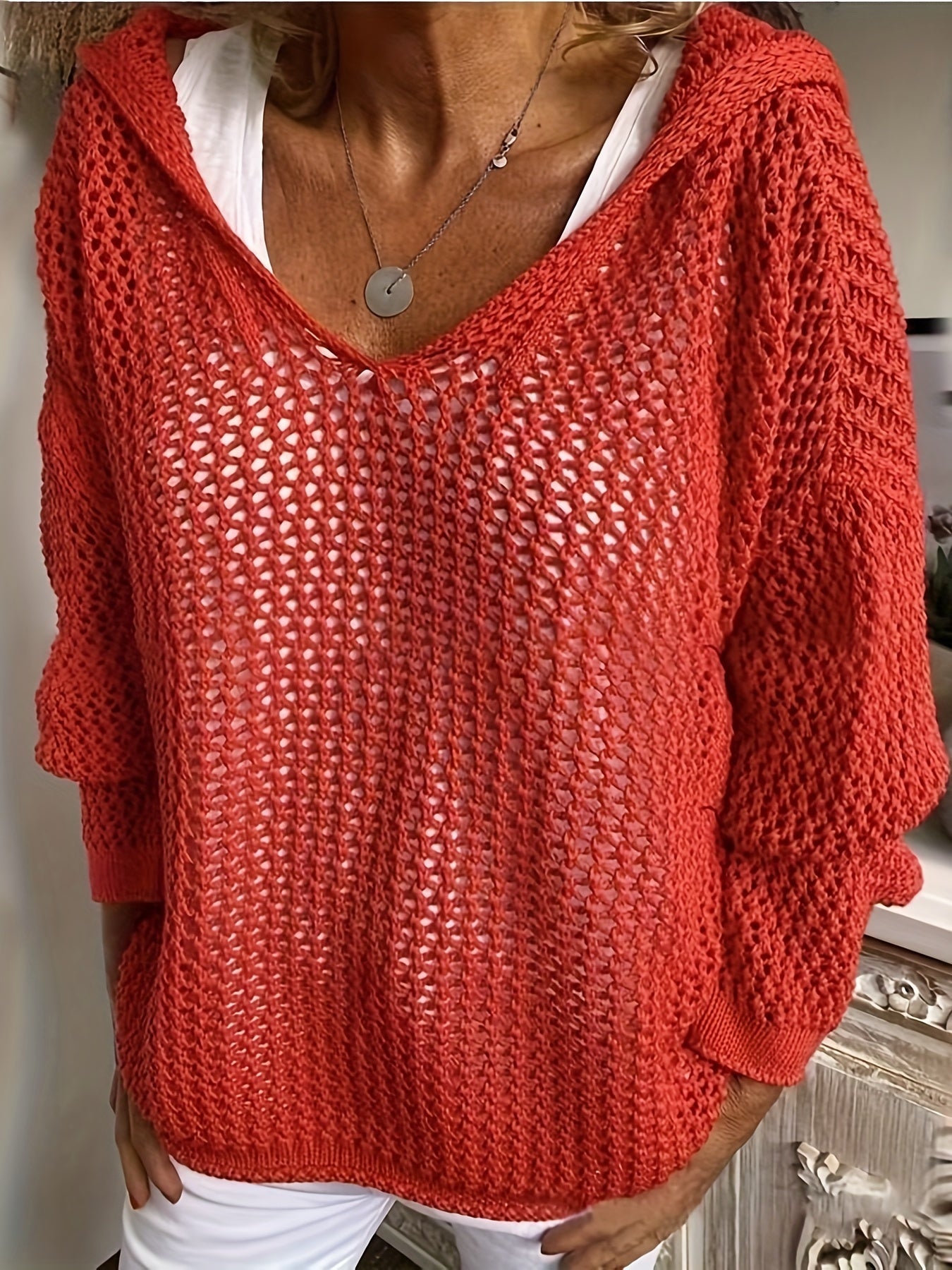 Warren | Open-Knit Hooded Sweater