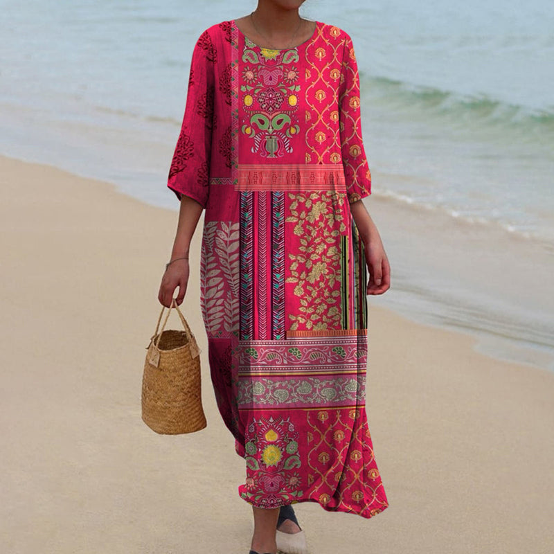 Warren | Classic Vintage Round Neck Dress