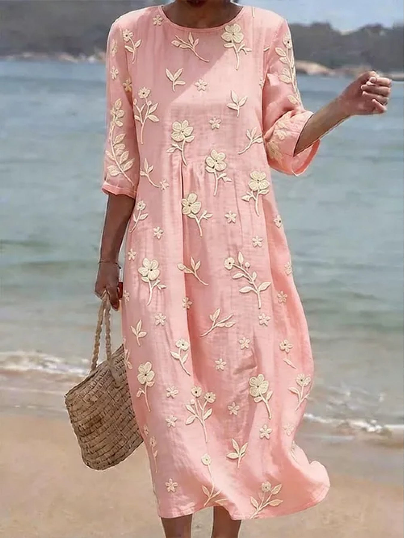 Warren | Long Sleeve Embroidered Dress
