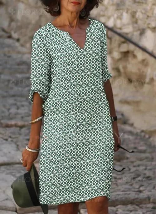 Warren | Vintage Split-Neck Summer Dress