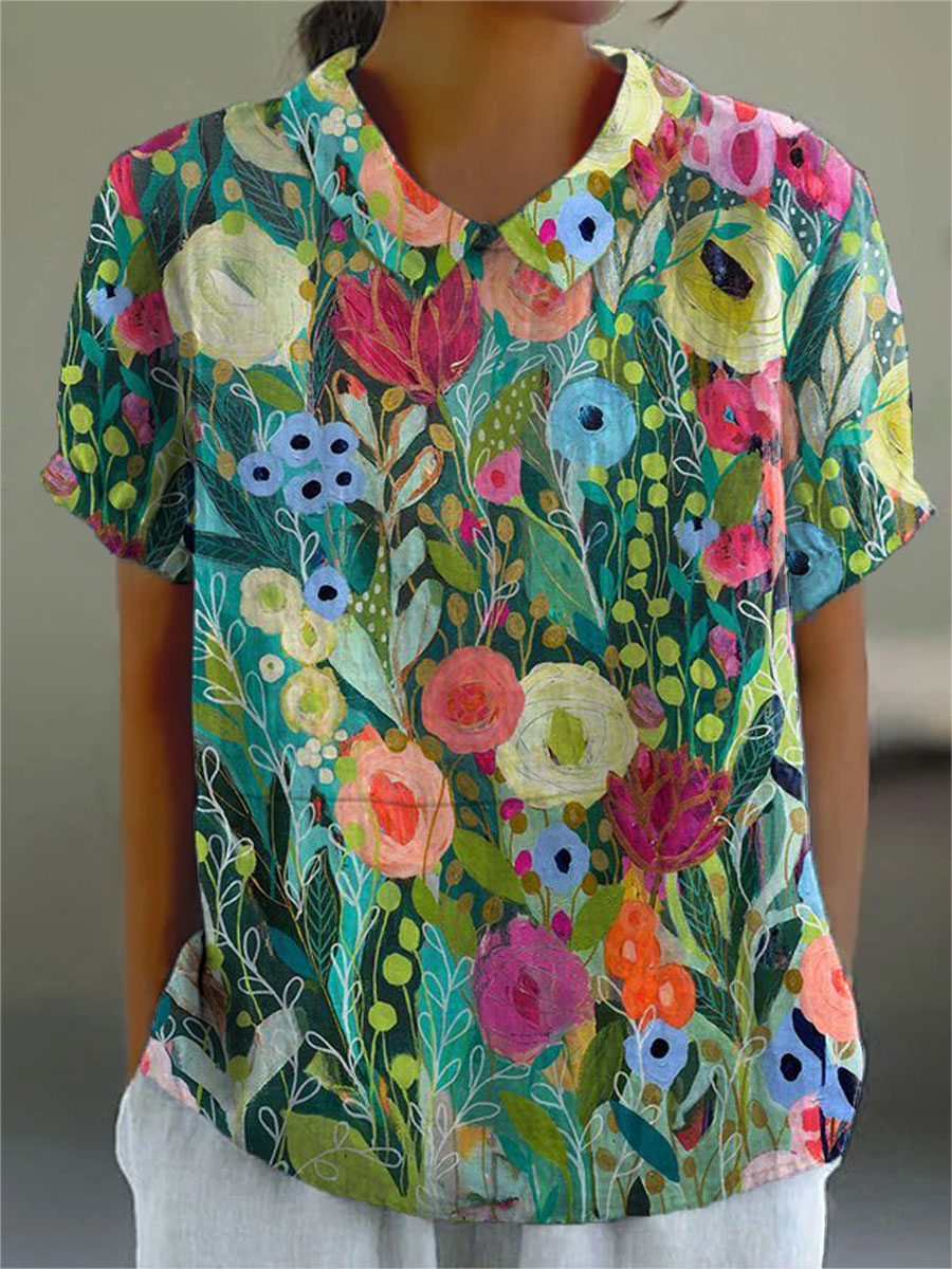 Warren | Stylish Watercolor Floral Shirt
