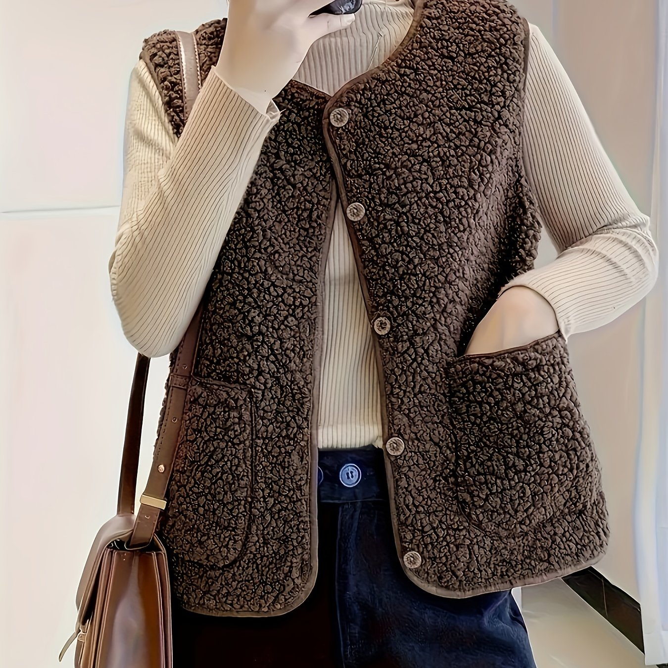 Warren | Textured Button-Front Gilet