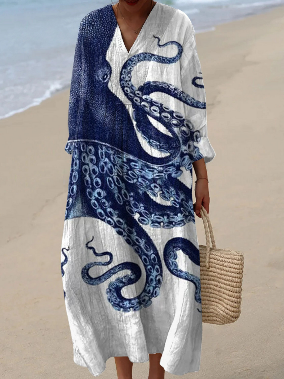 Warren | Octopus Art Print Casual Dress