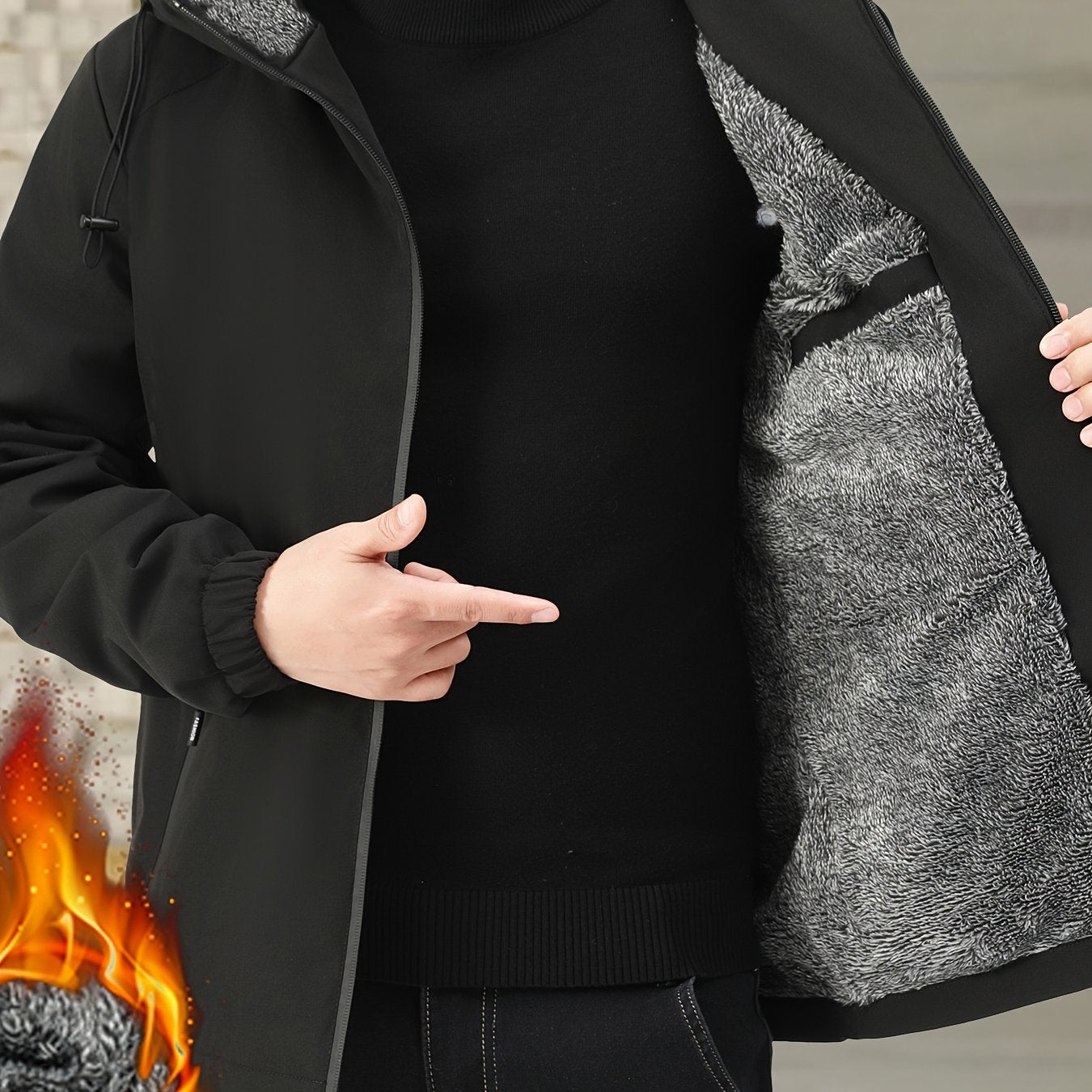 Warren | Warm Hooded Zip-Up Jacket