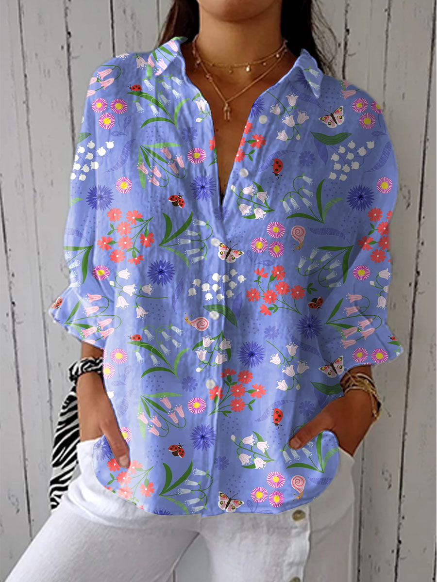 Warren | Elegant Button Meadow Blouse