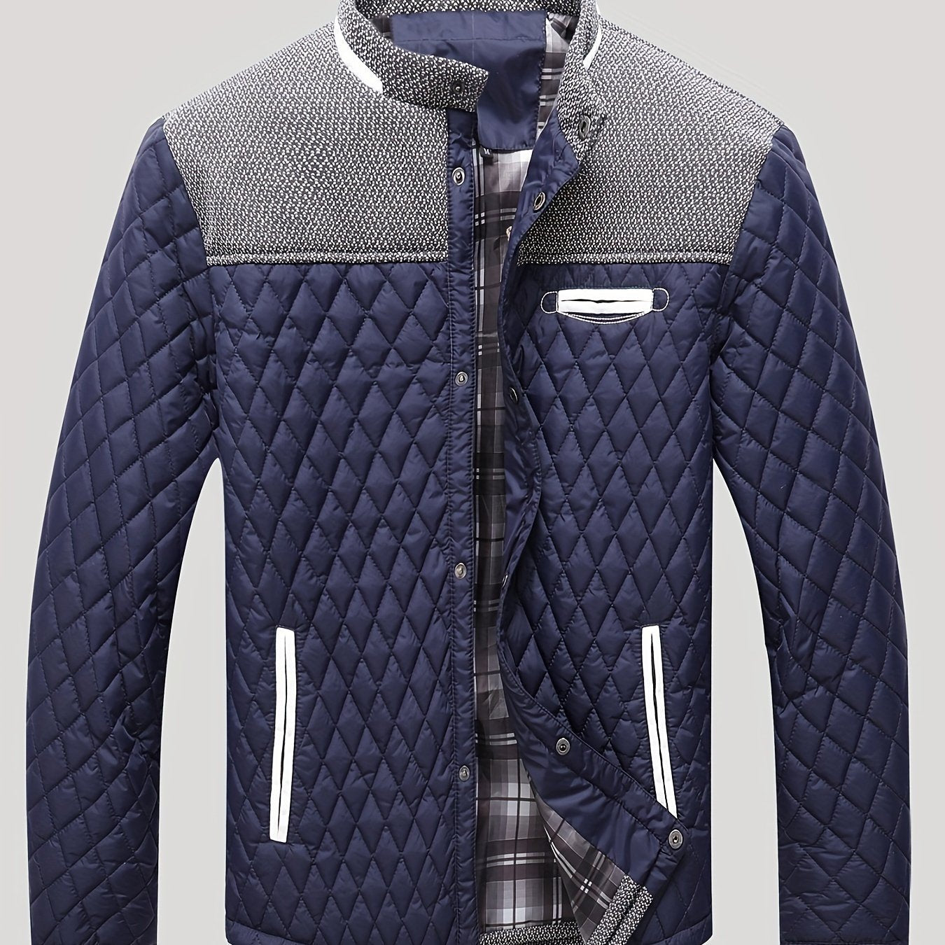 Warren | Textured Quilted Stand-Collar Jacket