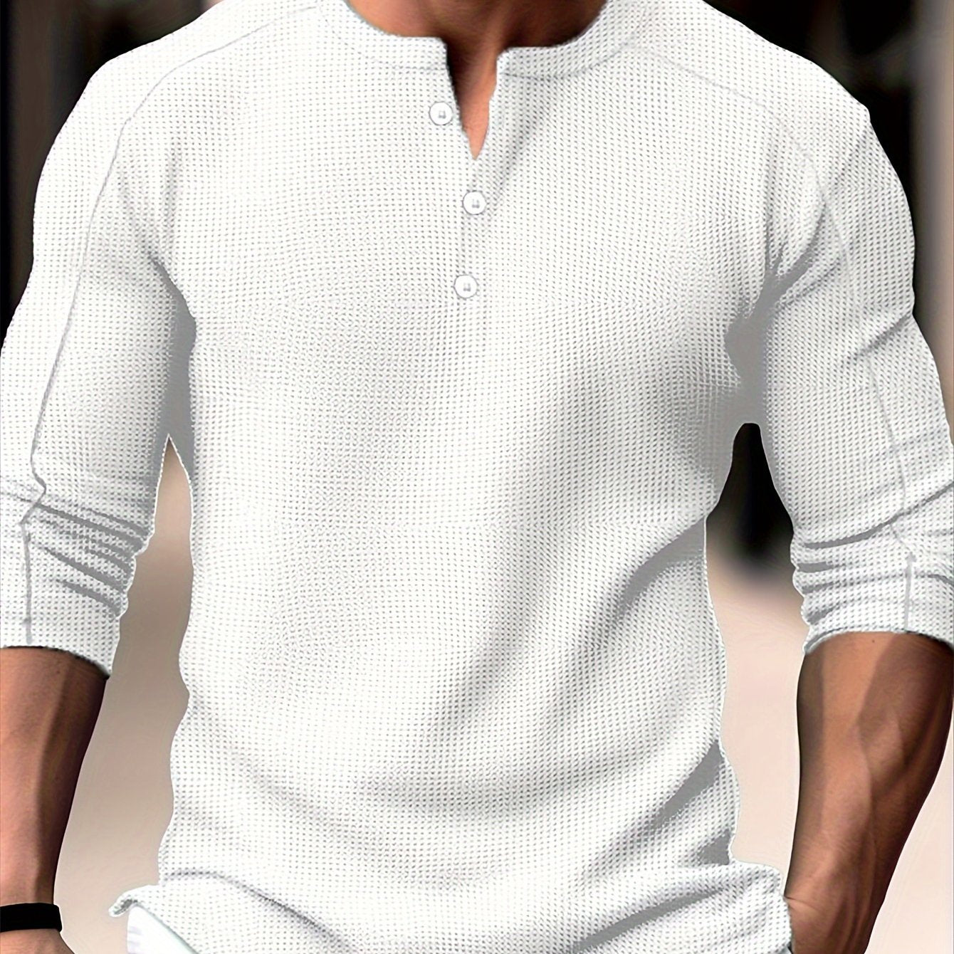 Warren | Textured Henley Shirt