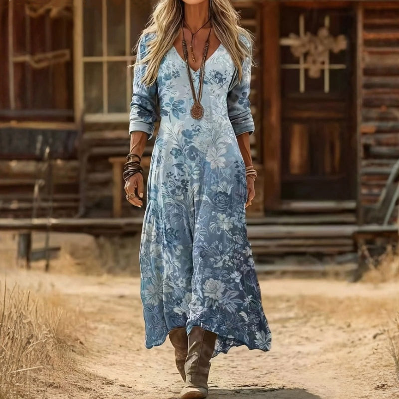 Warren | Vintage-Inspired Long Sleeve Floral Dress