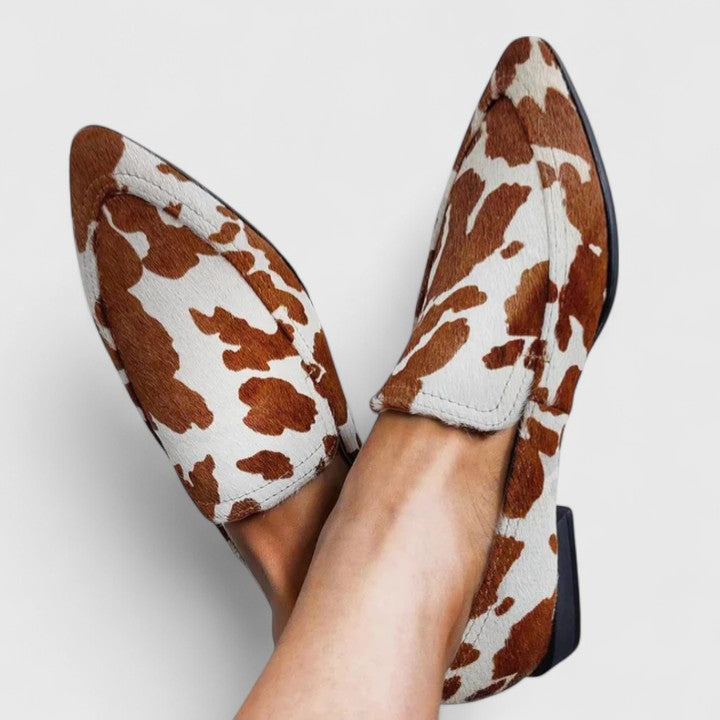 Warren | Comfortable Cow Print Slip-On Loafer
