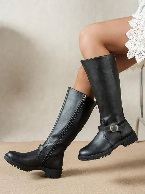 Warren | Stylish Retro Buckle Boots
