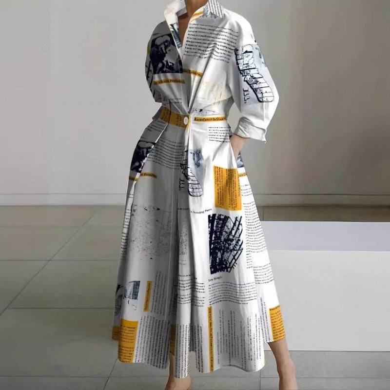 Warren | Elegant Front Wrap Collared Maxi Dress