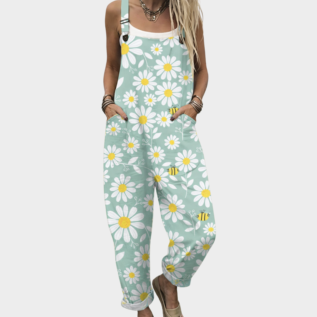 Warren | Casual Floral Art Jumpsuit