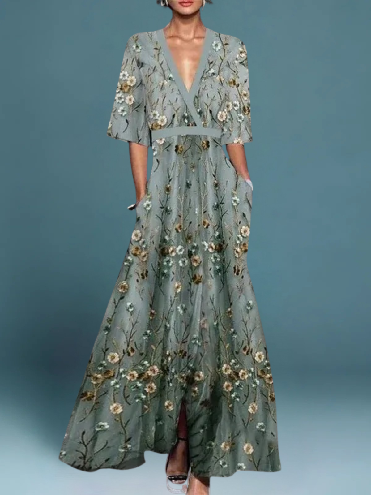 Warren | Elegant Floral Long Dress